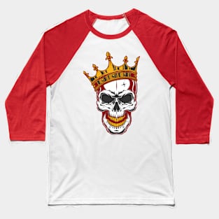 Skull with golden crown Baseball T-Shirt